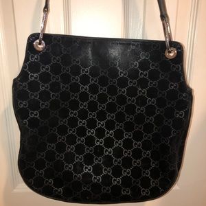 Vintage Gucci leather and suede bag